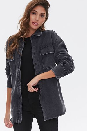 Ladies Check Maxi Coat Fleece Longline Jacket Shacket Women Shirt Coat Plus Size